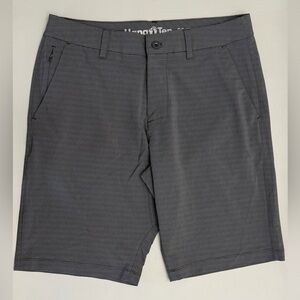 Hang Ten Men’s Gray Striped Performance Shorts Polyester Elastane Size 32